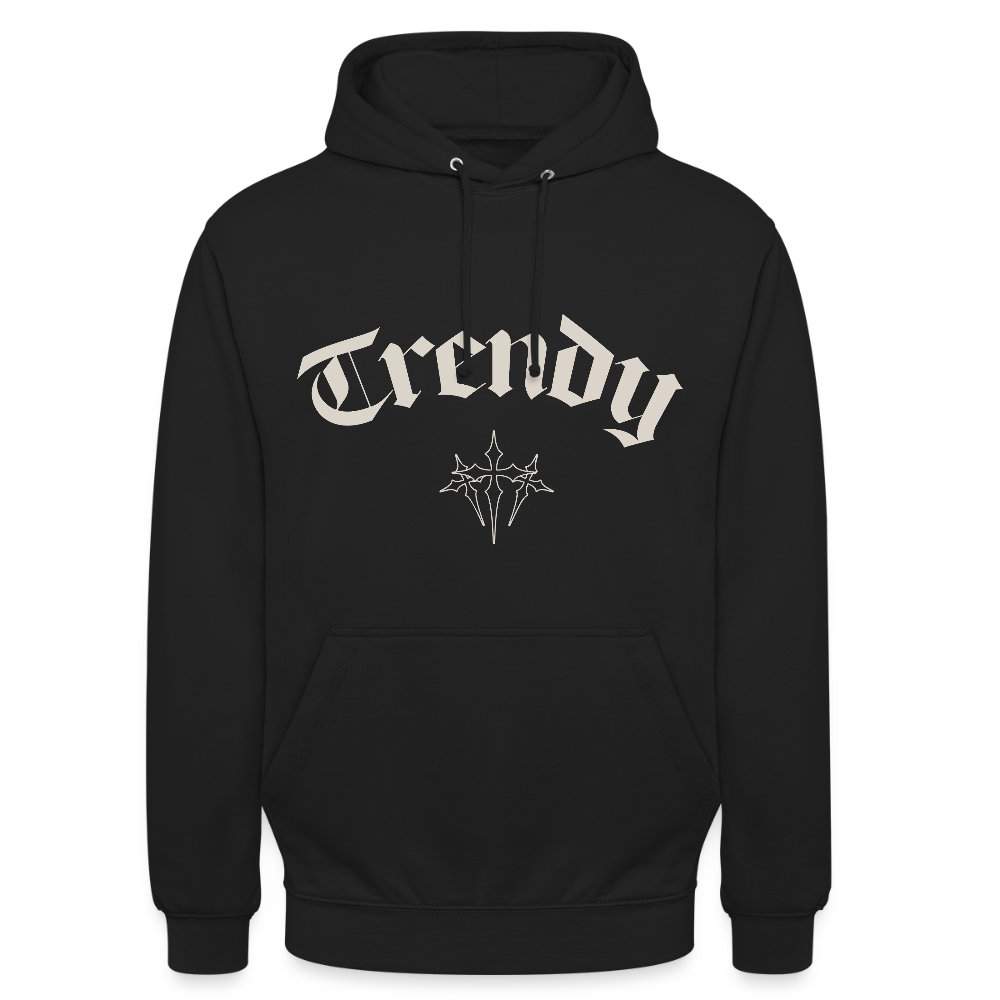 Trendy Unisex Hoodie - black