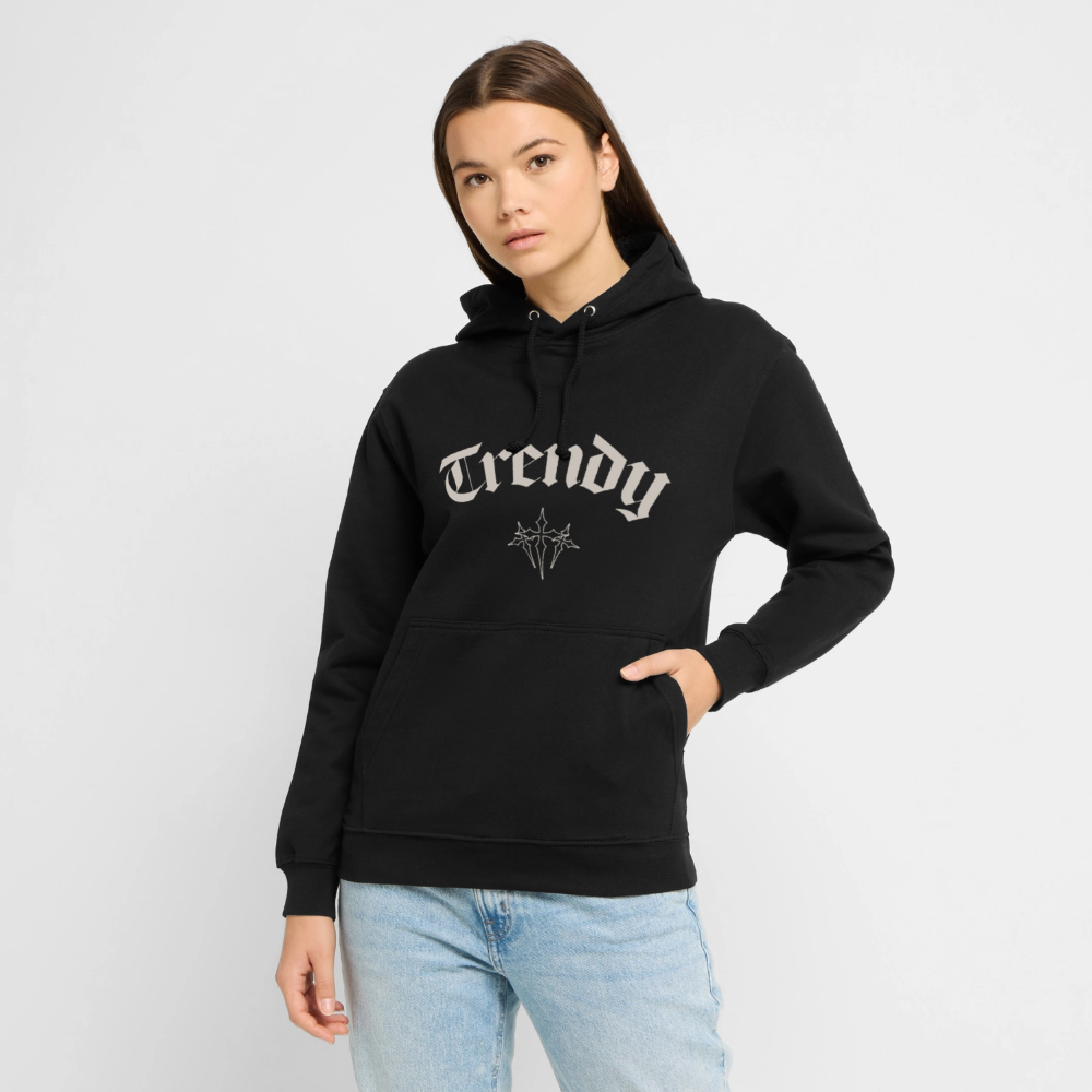 Trendy Unisex Hoodie - black