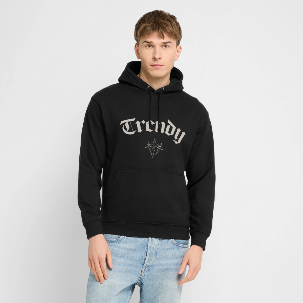 Trendy Unisex Hoodie - black